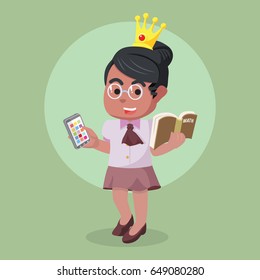 modern nerd african beauty princess
