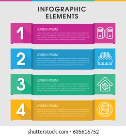 Modern network infographic template. infographic design with network icons includes no laptop, group. can be used for presentation, diagram, annual report, web design.