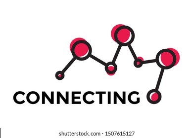 Modern network technology icons, connection logos