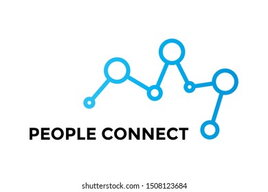 Modern network technology icons, connection logos