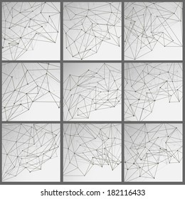 Modern networking backgrounds collection. Vector illustration