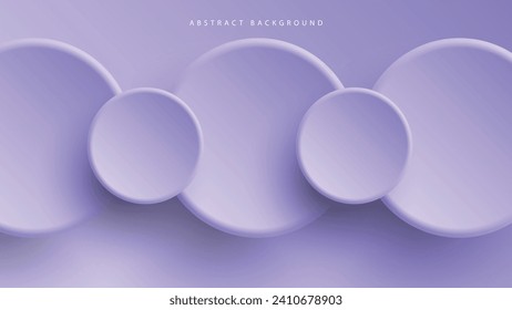 Modern neumorphism abstract background. Gradient background with neumorphism circles. Minimal abstract clean paper 3d design template. Circular neumorphic frame banner. Realistic paper surface. Vector