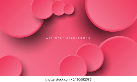 Modern neumorphism abstract background. Gradient background with neumorphism circles. Minimal abstract clean paper 3d design template. Circular neumorphic frame banner. Realistic paper surface. Vector