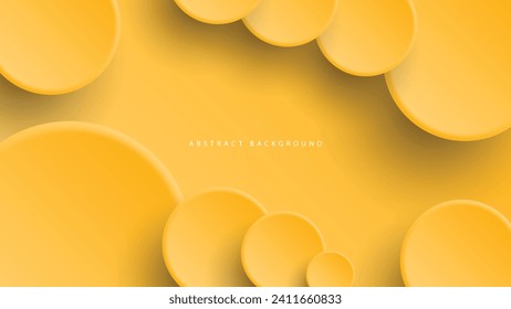 Modern neumorphism abstract background. Gradient background with neumorphism circles. Minimal abstract clean paper 3d design template. Circular neumorphic frame banner. Realistic paper surface. Vector