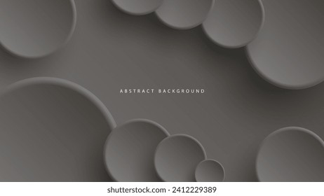 Modern neumorphism abstract background. Gradient background with neumorphism circles. Minimal abstract clean paper 3d design template. Circular neumorphic frame banner. Realistic paper surface. Vector
