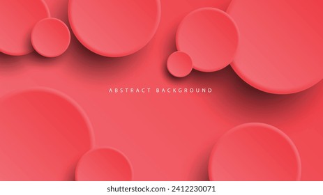 Moderner Lungenorphismus, abstrakter Hintergrund. Farbverlauf-Hintergrund mit Lungenkreisen. Minimale abstrakte, saubere Papiervorlage 3d. Banner für den zirkulären Luftrahmen. Realistische Papieroberfläche. Vektorgrafik