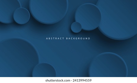 Fondo abstracto del neumorfismo moderno. Fondo degradado con círculos de neumorfismo. Plantilla de diseño 3d de papel limpio abstracto mínimo. Banner de marco neumórfico circular. Superficie de papel realista. Vector