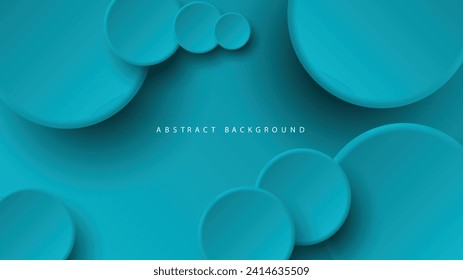 Modern neumorphism abstract background. Gradient background with neumorphism circles. Minimal abstract clean paper 3d design template. Circular neumorphic frame banner. Realistic paper surface. Vector