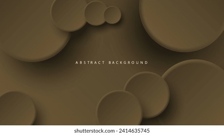 Modern neumorphism abstract background. Gradient background with neumorphism circles. Minimal abstract clean paper 3d design template. Circular neumorphic frame banner. Realistic paper surface. Vector