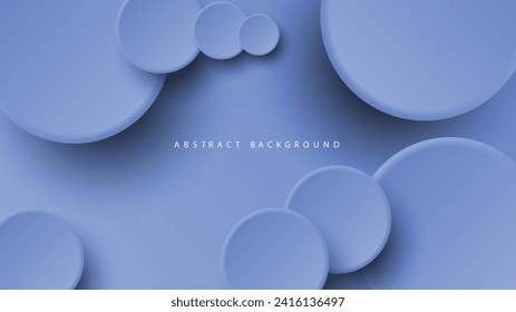 Modern neumorphism abstract background. Gradient background with neumorphism circles. Minimal abstract clean paper 3d design template. Circular neumorphic frame banner. Realistic paper surface. Vector