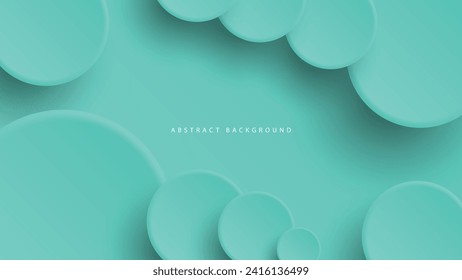 Modern neumorphism abstract background. Gradient background with neumorphism circles. Minimal abstract clean paper 3d design template. Circular neumorphic frame banner. Realistic paper surface. Vector