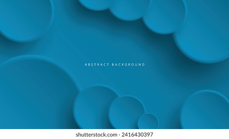 Modern neumorphism abstract background. Gradient background with neumorphism circles. Minimal abstract clean paper 3d design template. Circular neumorphic frame banner. Realistic paper surface. Vector