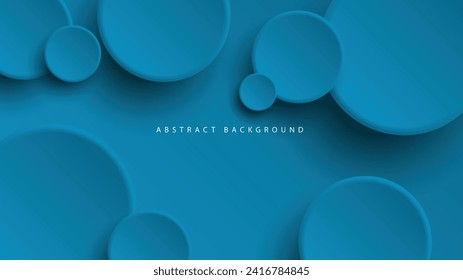 Modern neumorphism abstract background. Gradient background with neumorphism circles. Minimal abstract clean paper 3d design template. Circular neumorphic frame banner. Realistic paper surface. Vector
