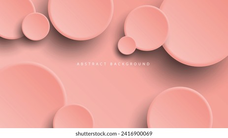Modern neumorphism abstract background. Gradient background with neumorphism circles. Minimal abstract clean paper 3d design template. Circular neumorphic frame banner. Realistic paper surface. Vector