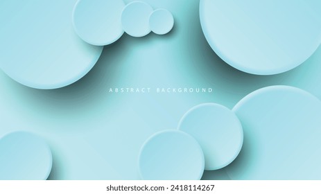 Moderner Lungenorphismus, abstrakter Hintergrund. Farbverlauf-Hintergrund mit Lungenkreisen. Minimale abstrakte, saubere Papiervorlage 3d. Banner für den zirkulären Luftrahmen. Realistische Papieroberfläche. Vektorgrafik