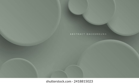 Modern neumorphism abstract background. Gradient background with neumorphism circles. Minimal abstract clean paper 3d design template. Circular neumorphic frame banner. Realistic paper surface. Vector