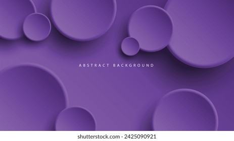 Modern neumorphism abstract background. Gradient background with neumorphism circles. Minimal abstract clean paper 3d design template. Circular neumorphic frame banner. Realistic paper surface. Vector