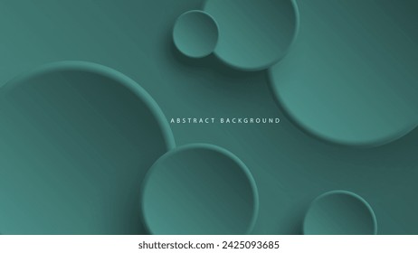 Modern neumorphism abstract background. Gradient background with neumorphism circles. Minimal abstract clean paper 3d design template. Circular neumorphic frame banner. Realistic paper surface. Vector