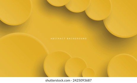 Modern neumorphism abstract background. Gradient background with neumorphism circles. Minimal abstract clean paper 3d design template. Circular neumorphic frame banner. Realistic paper surface. Vector