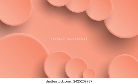 Modern neumorphism abstract background. Gradient background with neumorphism circles. Minimal abstract clean paper 3d design template. Circular neumorphic frame banner. Realistic paper surface. Vector