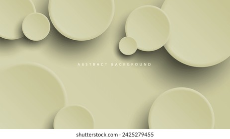 Modern neumorphism abstract background. Gradient background with neumorphism circles. Minimal abstract clean paper 3d design template. Circular neumorphic frame banner. Realistic paper surface. Vector