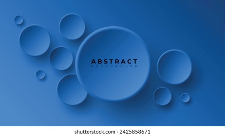 Modern neumorphism abstract background. Gradient background with neumorphism circles. Minimal abstract clean paper 3d design template. Circular neumorphic frame banner. Realistic paper surface. Vector
