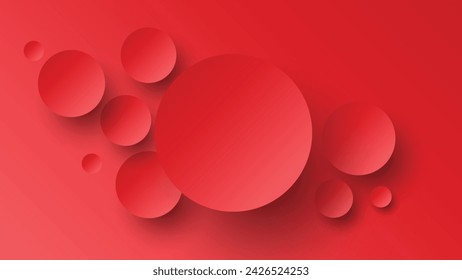 Modern neumorphism abstract background. Gradient background with neumorphism circles. Minimal abstract clean paper 3d design template. Circular neumorphic frame banner. Realistic paper surface. Vector