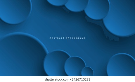 Fondo abstracto del neumorfismo moderno. Fondo de degradado con círculos de neumorfismo. Plantilla de diseño 3D de papel limpio abstracto mínimo. Banner circular neumórfico. Superficie de papel realista. Vector