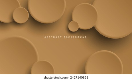 Fondo abstracto del neumorfismo moderno. Fondo de degradado con círculos de neumorfismo. Plantilla de diseño 3D de papel limpio abstracto mínimo. Banner circular neumórfico. Superficie de papel realista. Vector