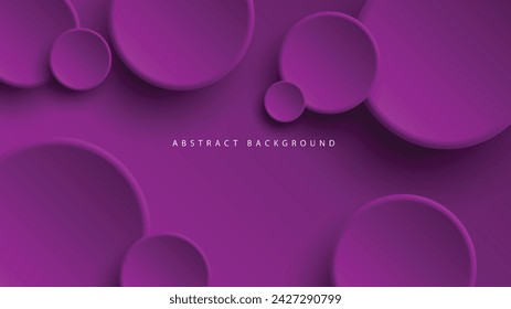 Modern neumorphism abstract background. Gradient background with neumorphism circles. Minimal abstract clean paper 3d design template. Circular neumorphic frame banner. Realistic paper surface. Vector