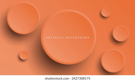 Moderner Neumorphismus abstrakter Hintergrund. Verlaufshintergrund mit Neumorphismenkreisen. Minimale abstrakte saubere Papier 3D-Design-Vorlage. Kreisförmiges pneumorphes Rahmenbanner. Realistische Papieroberfläche. Vektor