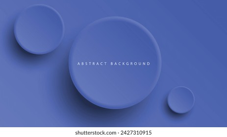 Modern neumorphism abstract background. Gradient background with neumorphism circles. Minimal abstract clean paper 3d design template. Circular neumorphic frame banner. Realistic paper surface. Vector