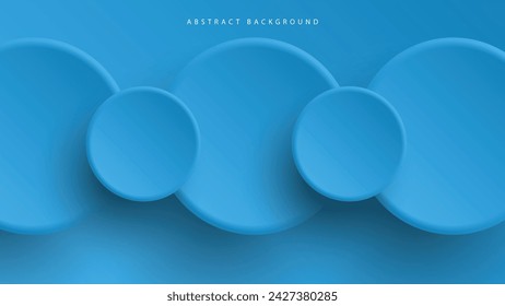 Fondo abstracto del neumorfismo moderno. Fondo de degradado con círculos de neumorfismo. Plantilla de diseño 3D de papel limpio abstracto mínimo. Banner circular neumórfico. Superficie de papel realista. Vector