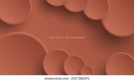 Modern neumorphism abstract background. Gradient background with neumorphism circles. Minimal abstract clean paper 3d design template. Circular neumorphic frame banner. Realistic paper surface. Vector
