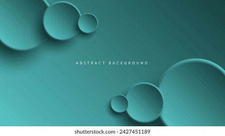 Modern neumorphism abstract background. Gradient background with neumorphism circles. Minimal abstract clean paper 3d design template. Circular neumorphic frame banner. Realistic paper surface. Vector