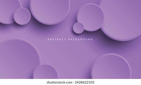 Modern neumorphism abstract background. Gradient background with neumorphism circles. Minimal abstract clean paper 3d design template. Circular neumorphic frame banner. Realistic paper surface. Vector