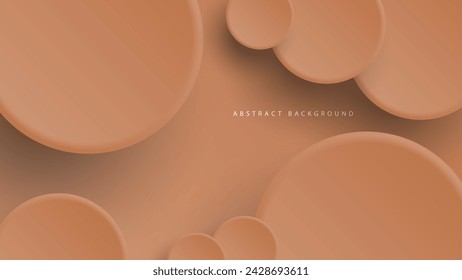 Fondo abstracto del neumorfismo moderno. Fondo de degradado con círculos de neumorfismo. Plantilla de diseño 3D de papel limpio abstracto mínimo. Banner circular neumórfico. Superficie de papel realista. Vector