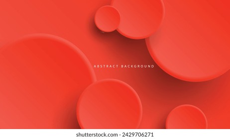 Fondo abstracto del neumorfismo moderno. Fondo de degradado con círculos de neumorfismo. Plantilla de diseño 3D de papel limpio abstracto mínimo. Banner circular neumórfico. Superficie de papel realista. Vector