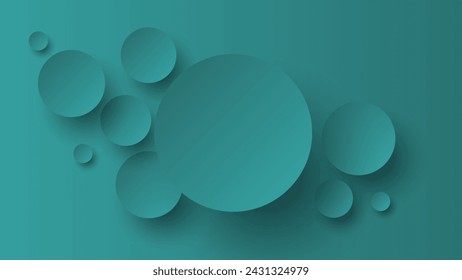 Modern neumorphism abstract background. Gradient background with neumorphism circles. Minimal abstract clean paper 3d design template. Circular neumorphic frame banner. Realistic paper surface. Vector