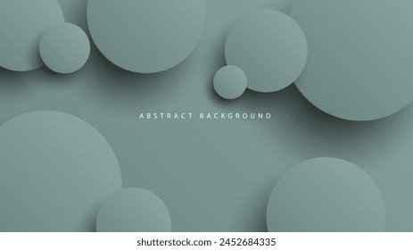 Modern neumorphism abstract background. Gradient background with neumorphism circles. Minimal abstract clean paper 3d design template. Circular neumorphic frame banner. Realistic paper surface. Vector