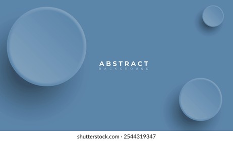 Fundo abstrato do neumorfismo moderno. Fundo de gradiente com círculos de neumorfismo. Modelo de design 3d de papel limpo abstrato mínimo. Banner de quadro neumórfico circular. Superfície de papel realista. Vetor