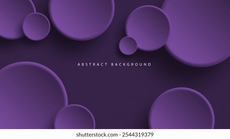 Abstrakter Hintergrund des modernen Neumorphismus. Farbverlauf-Hintergrund mit Neumorphismenkreisen. Minimale abstrakte saubere Papier 3D-Design-Vorlage. Kreisförmiges, pneumorphes Rahmenbanner. Realistische Papieroberfläche. Vektorgrafik