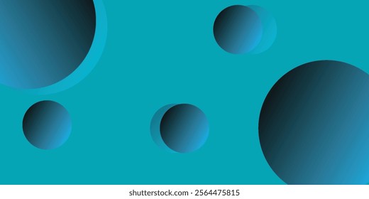 Modern neumorphism abstract background. Gradient background with neumorphism circles. Minimal abstract clean paper 3d design template. Circular