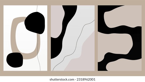 Modern Neutral Abstract Art Print. Abstract Wall Decor. Beige Wall Art Decoration