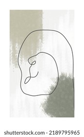 Modern Neutral Gallery Wall Art, Simple Abstract Minimalist Brush Strokes Art, Printable Wall Art