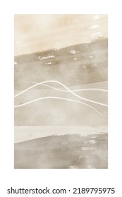 Modern Neutral Gallery Wall Art, Simple Abstract Minimalist Brush Strokes Art, Printable Wall Art