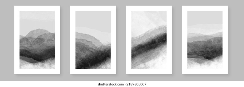 Modern Neutral Gallery Wall Art, Simple Abstract Minimalist Brush Strokes Art, Printable Wall Art