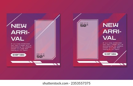 Modern new arrival social media template square. Sport design template
