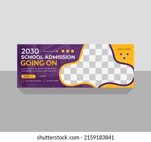 Modern New back to school social media cover vector layout or school education web banner post design editable unique layout

