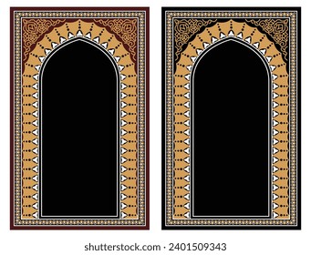 Modern new design janamaz Islamic prayer mat vector design